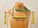 Handmade Leather Necklace & Earrings Set