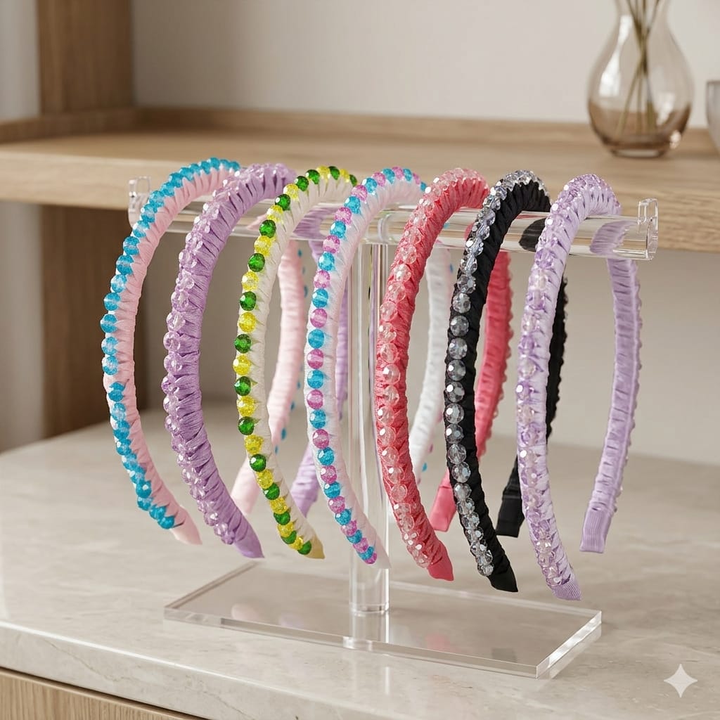 Handmade Crystal-Embellished Headbands