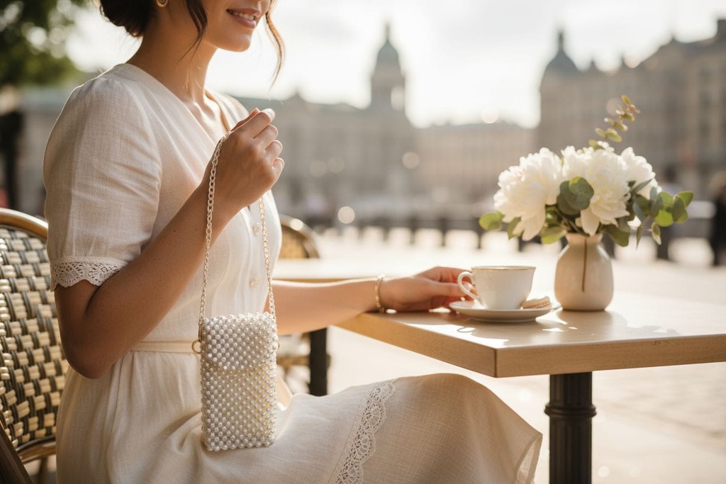 Classic Pearl Mini-Flap Crossbody