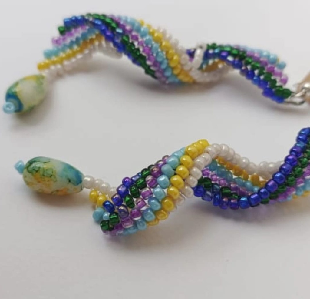 Spiral Beaded Earring