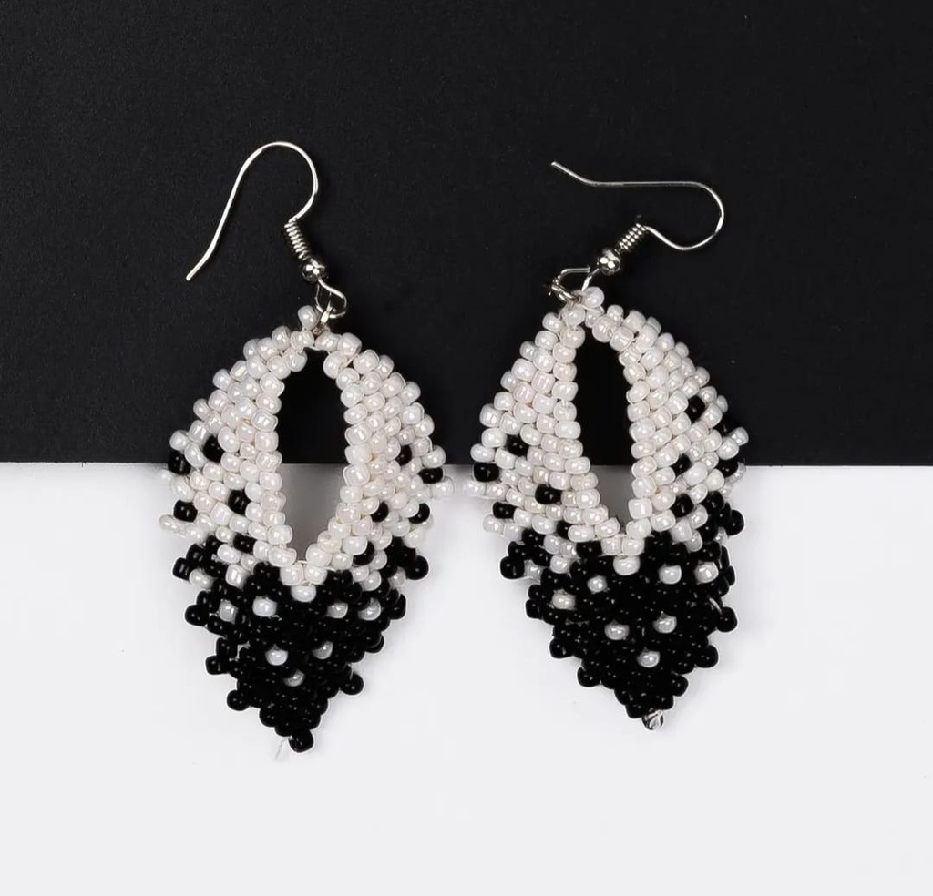 Russian Leaf Beaded Earrings