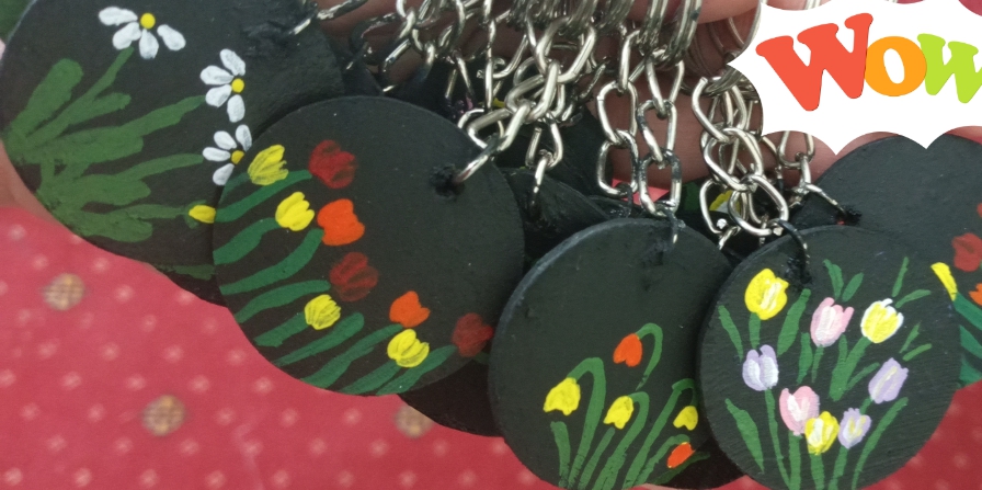Set of 4 Inspirational key chains