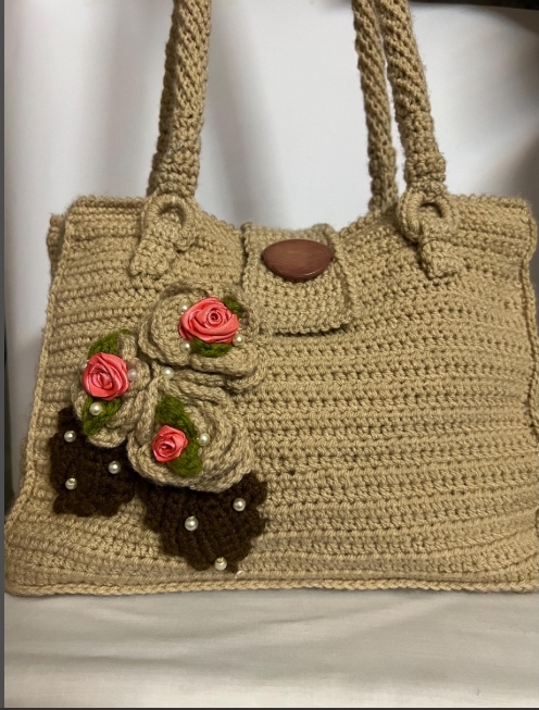 Handmade crochet bag.