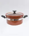 Flat Glazed Clay Handi cooking capacity 3 Kg