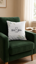 Couple embroidered cushion