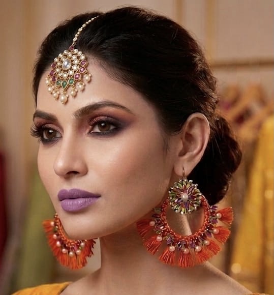 Mehndi function earing