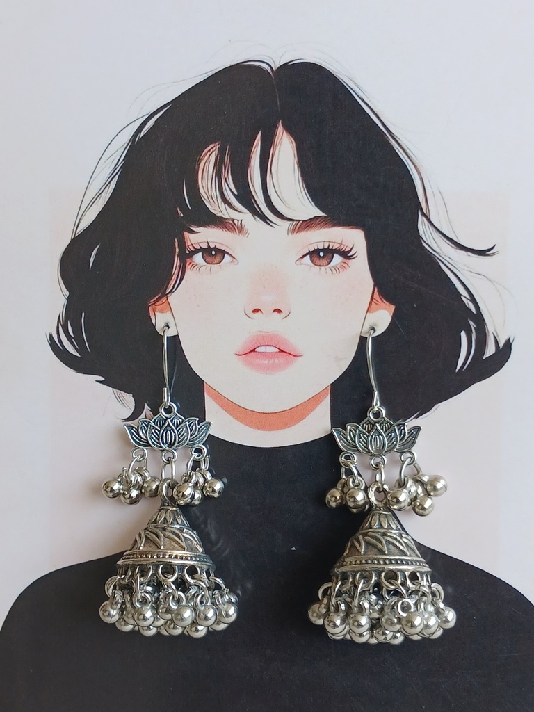 Lotus design earrings