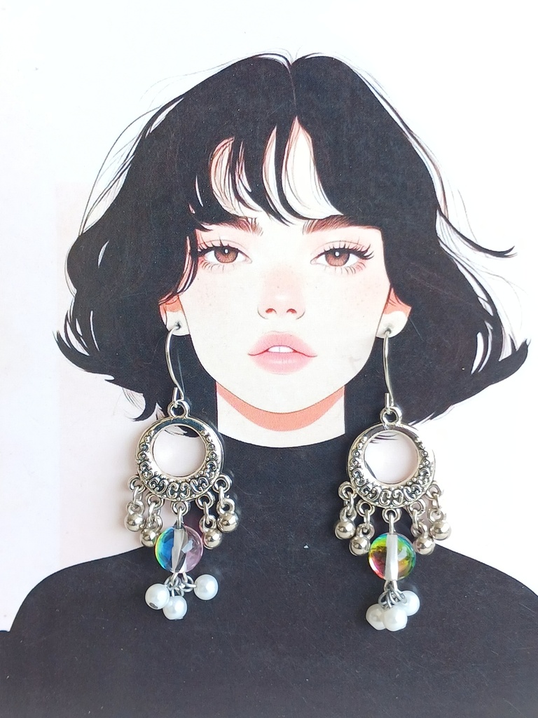 Rainbow Beads earrings
