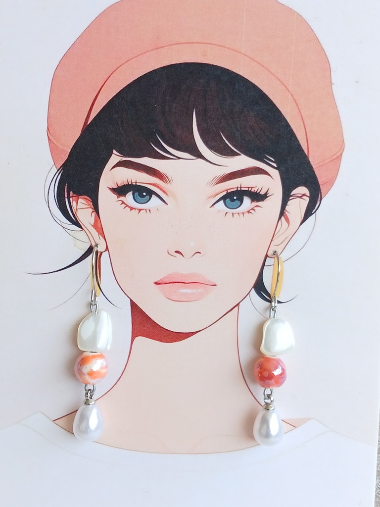 Ceramic beads earrings