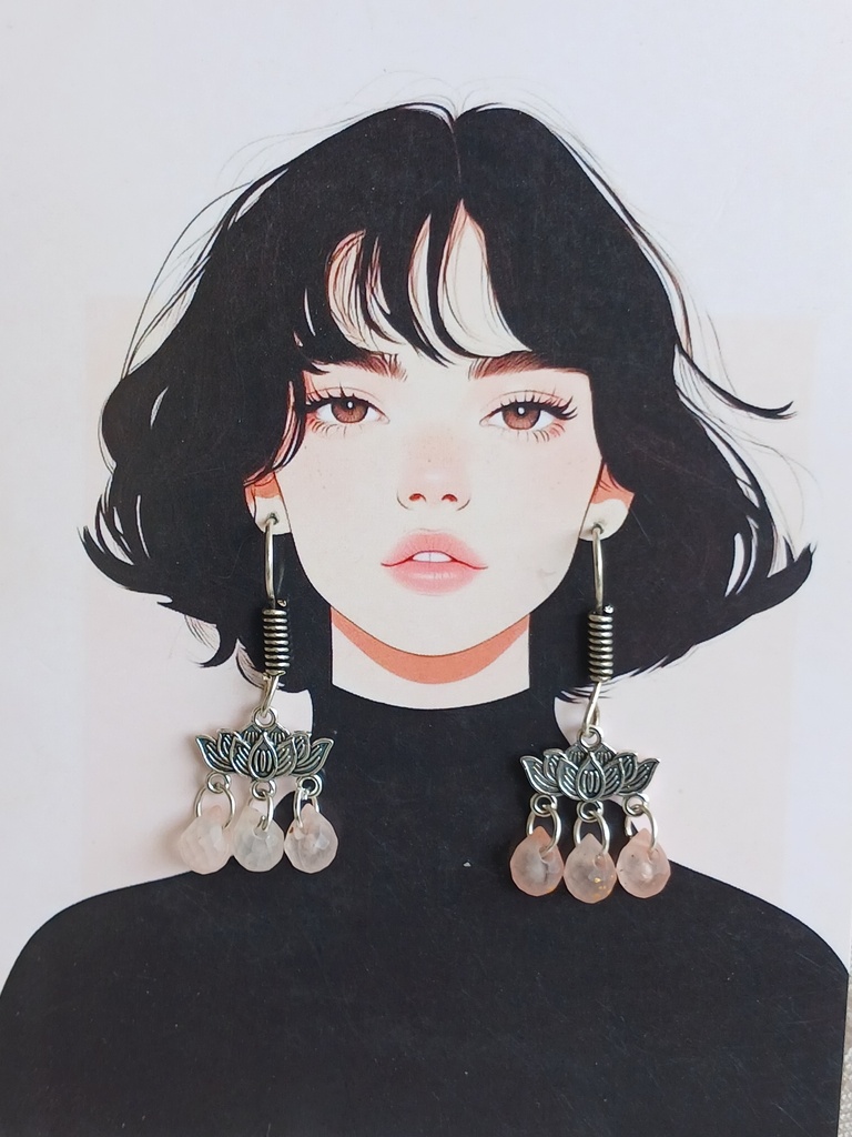 Lotus design earrings