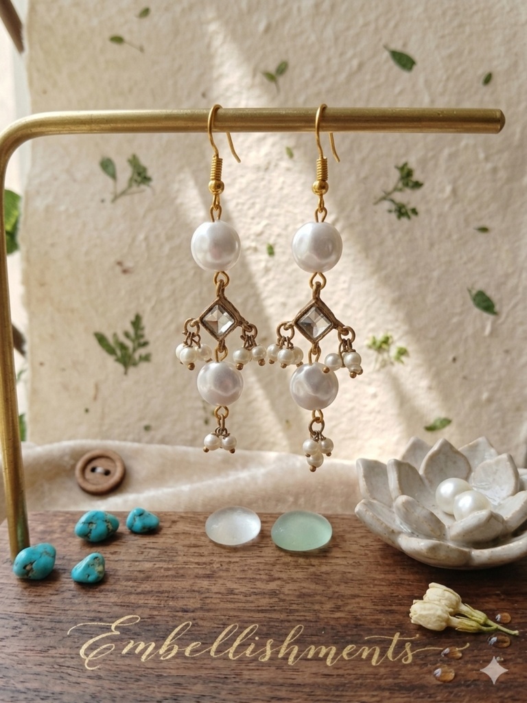 Kundan style earrings