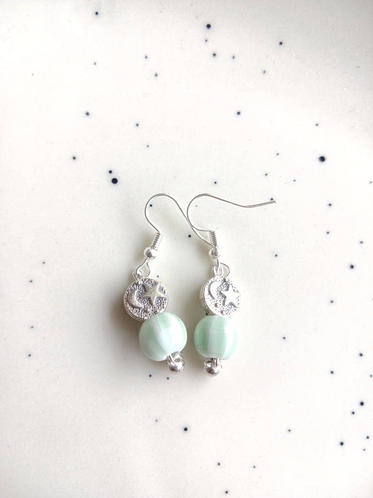 Star and moon earrings