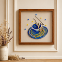 Van Gogh inspired embroidered frame