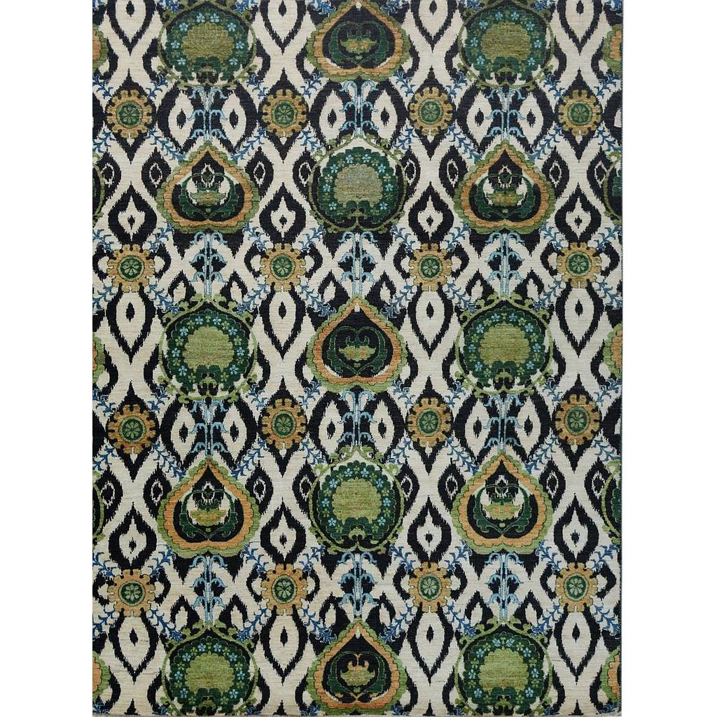 Suzani Carpet -Wool&Silk- 8x10