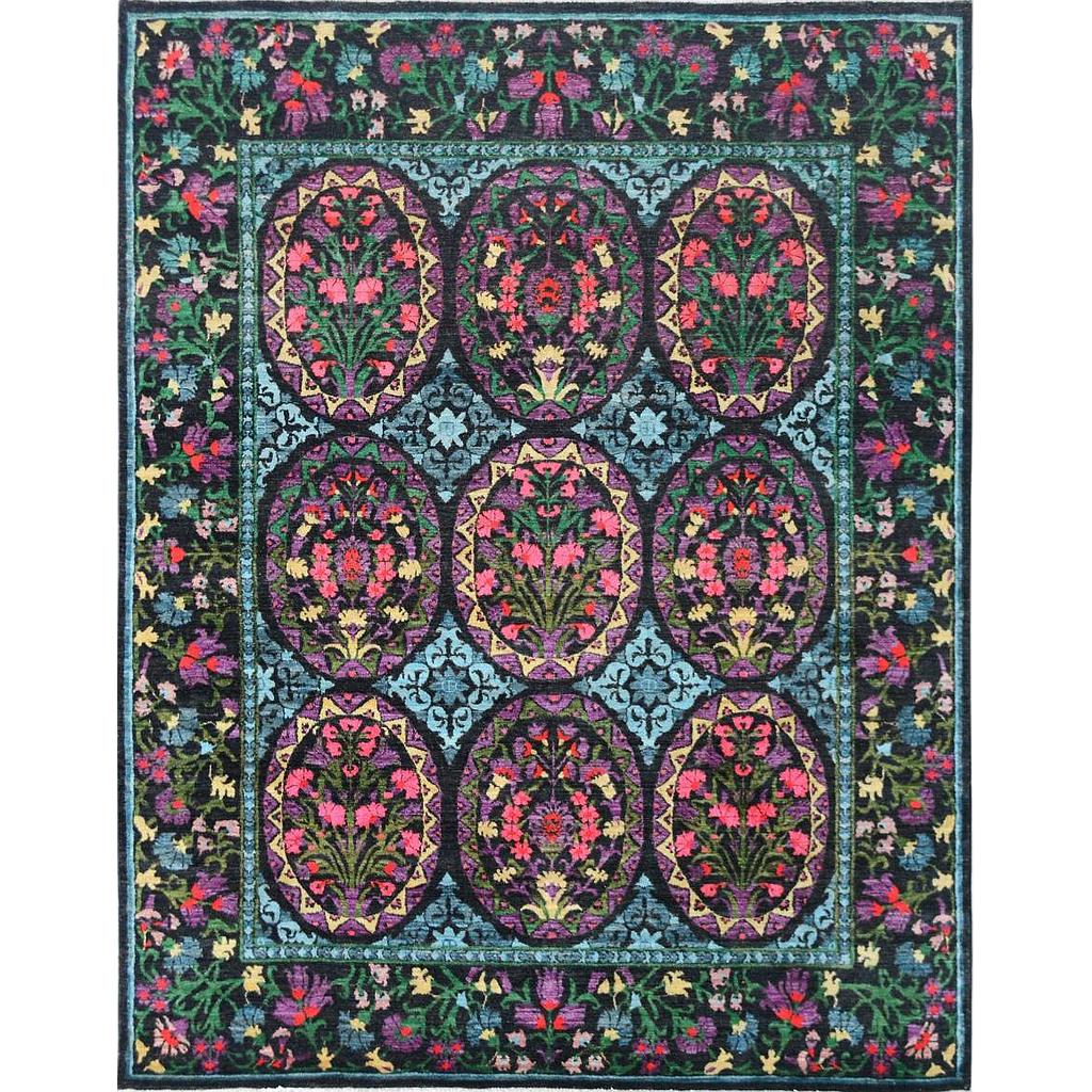 Suzani Carpet -Wool&Silk- 8x10