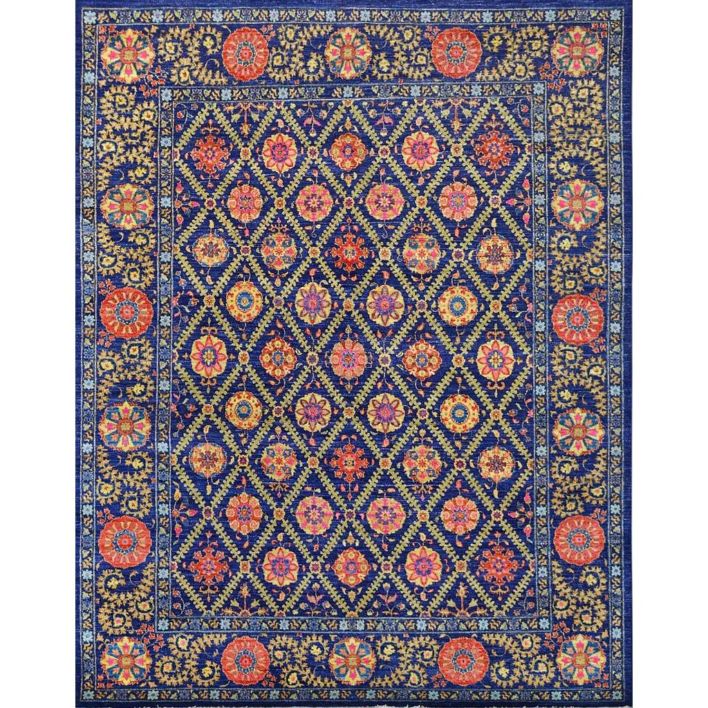 Suzani Carpet -Wool&Silk- 8x10