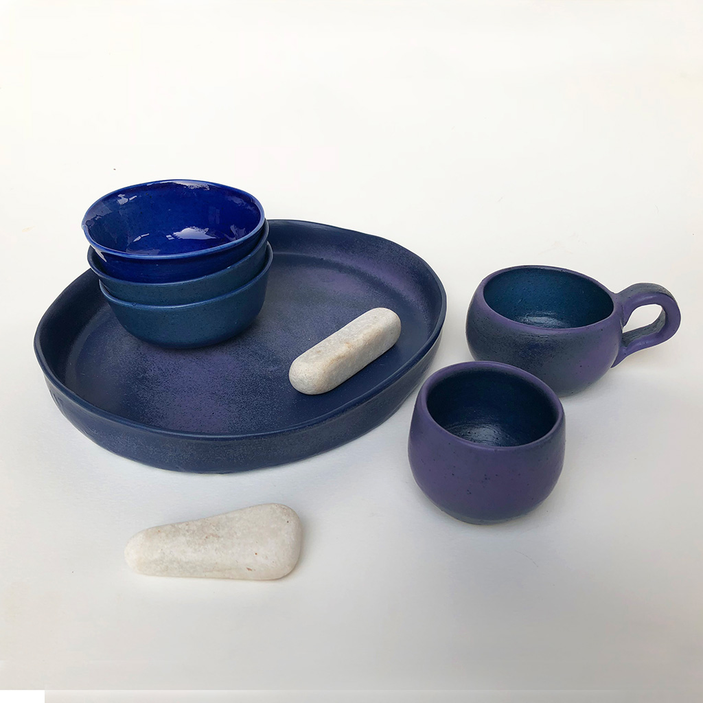 Midnight Blue Tea Serving Set