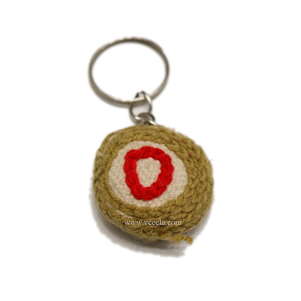 Alphabet Embroidered Keychain