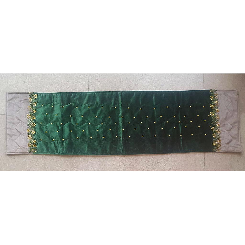 Green and Gray Table Runner