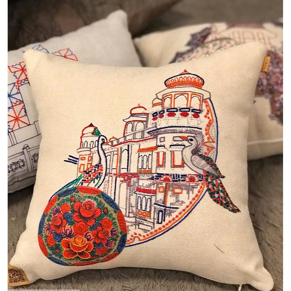Hand Embroidered Cushion cover