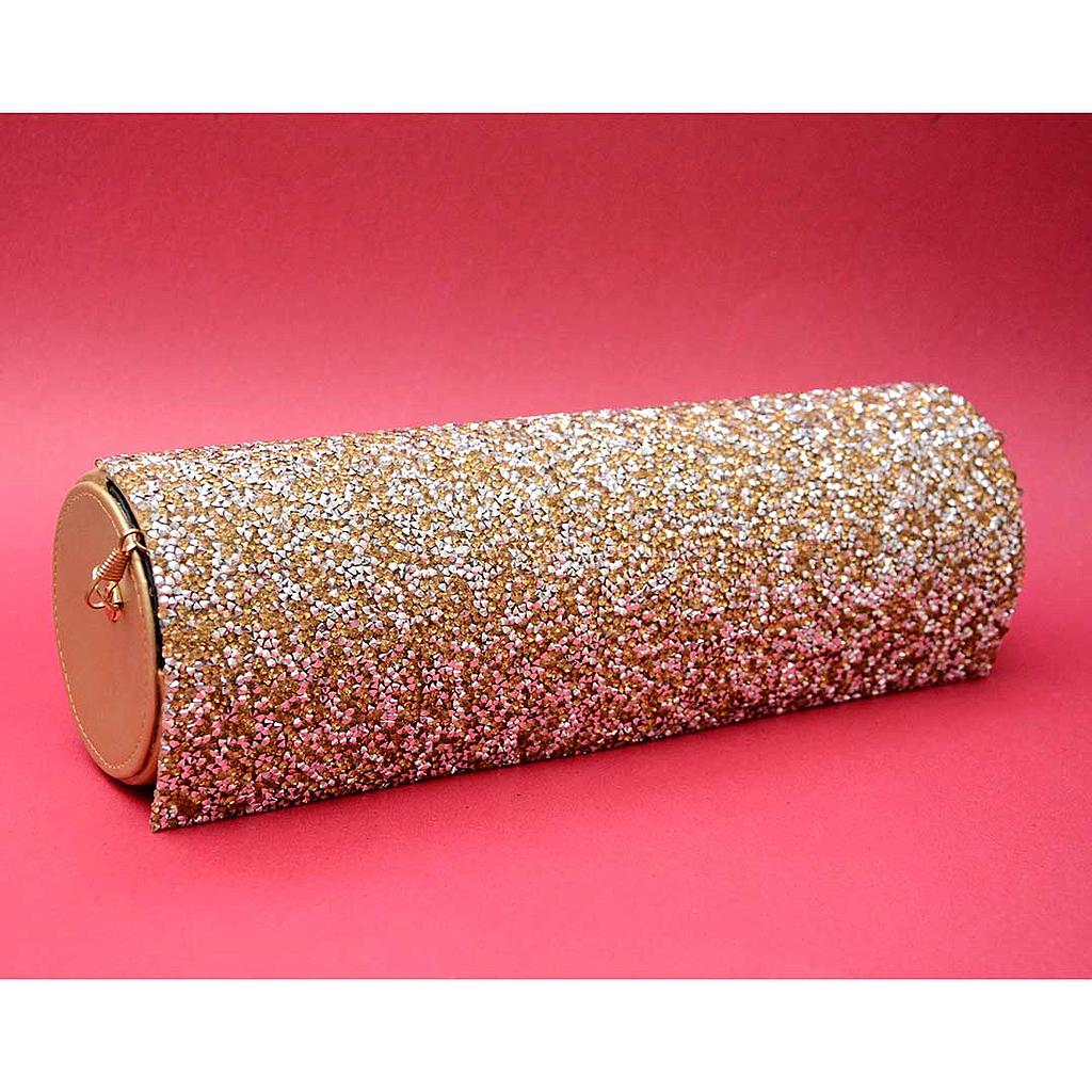 Hand embroidered clutch