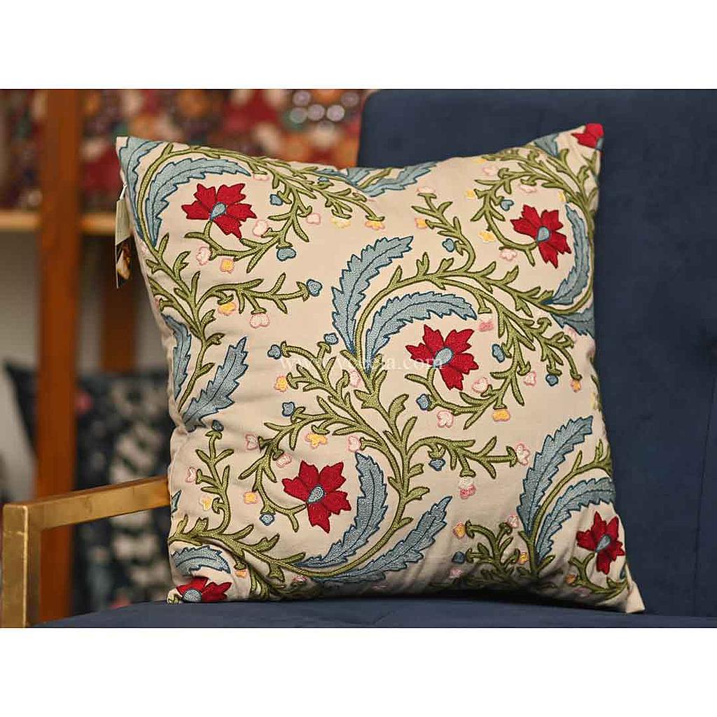 Hand Embroidered Cushion Cover