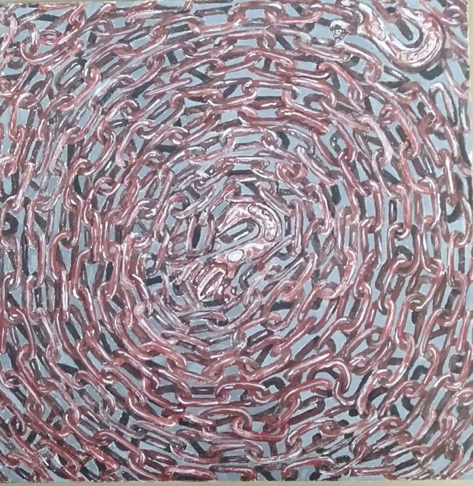 Man: A chained creature of his Nafs | Painting