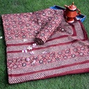 Gold work Ajrak - 2 Piece Suit  