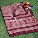 Gold work Ajrak - 2 Piece Suit    