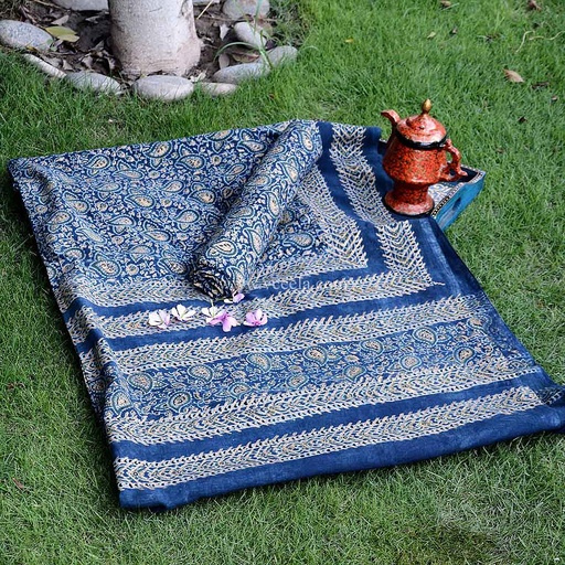 [PK0013-CF-AJK-009141] Gold work Ajrak - 2 Piece Suit     
