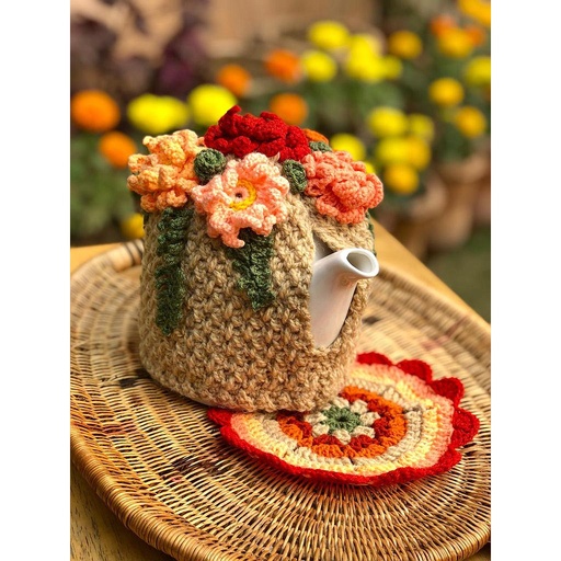 [PK1894-HM-KMA-009456] teacosy and its mat