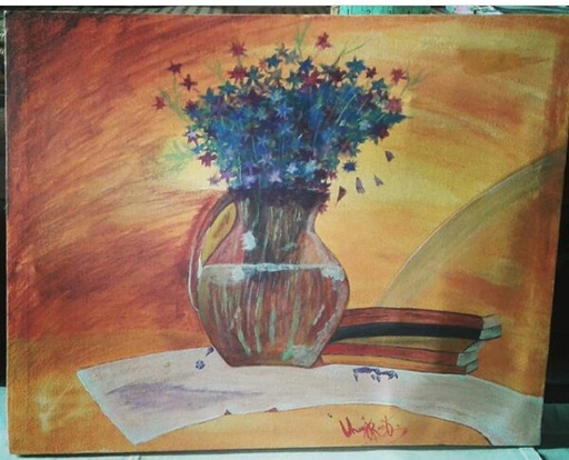 [PK3165-AR-PAI-009533] Flower Vase Painting.