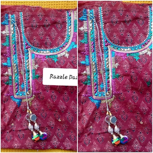 [PK2249-CM-UNS-009799] Ajrak panni work 2pc