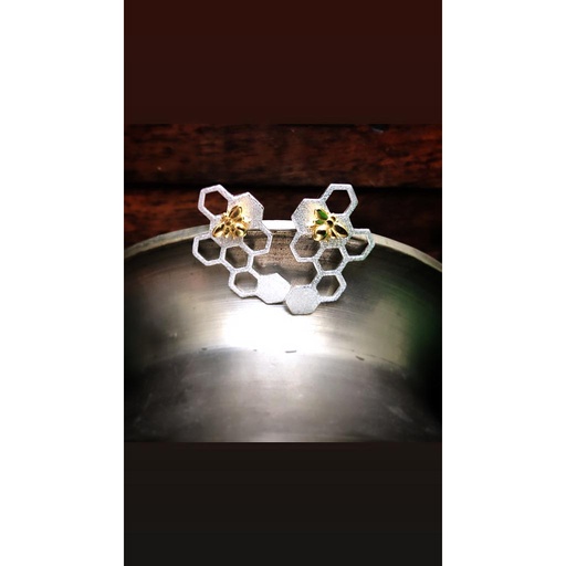 [PK3216-JW-EAR-009986] HoneyBee Earrings