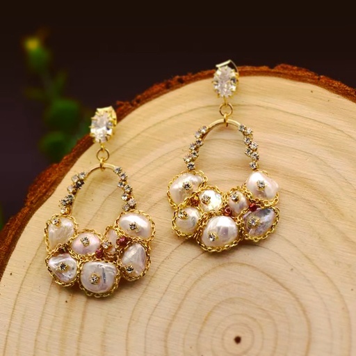 [PK3216-JW-EAR-009987] Baroque Pearl Earrings