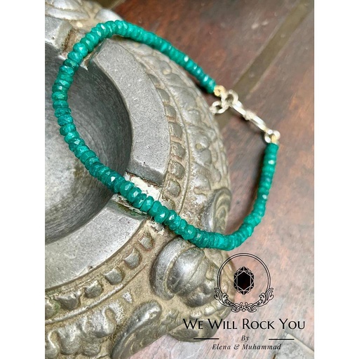 [PK3263-JW-BNG-010097] Natural Emerald Bracelet