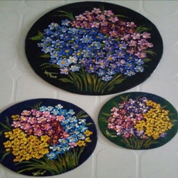 [PK3208-AR-PAI-012007] Pallet knife floral painting .