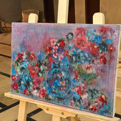[PK2747-CF-ART-012138] A Spilled Bouquet Oil Painting