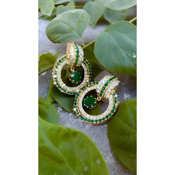 [PK3216-GN-GEN-012224] Emerald Green Earrings