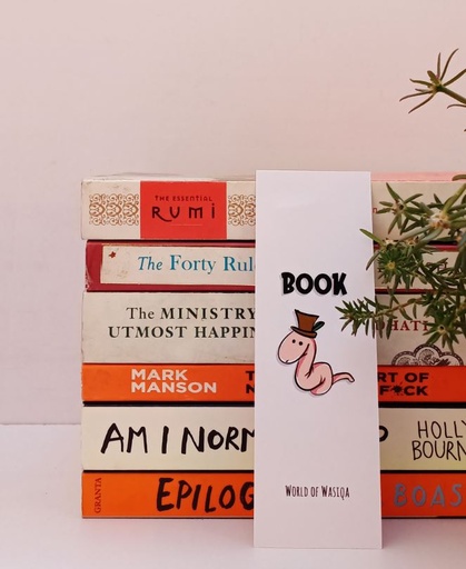 [PK3932-CF-PAP-012409] Bookmark- Bookworm