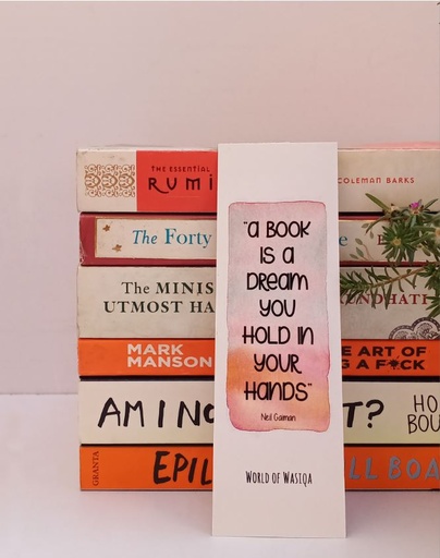 [PK3932-CF-PAP-012412] Bookmark- A book is a dream you hold in your hands