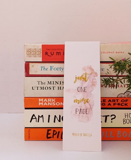 [PK3932-CF-PAP-012417] Bookmark- Just one more page