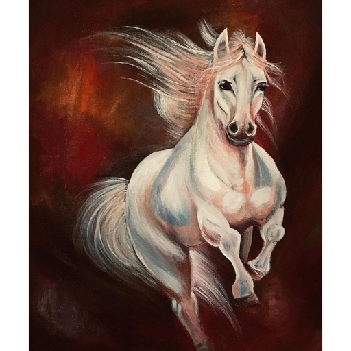 [PK4141-AR-ACR-012647] Horse handmade acrylic painting