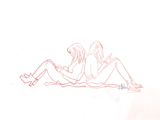 [PK4085-AR-PEN-012766] Busy Together - Line Art