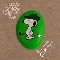 [PK3932-AR-ACR-012784] Rock Art- Golfing