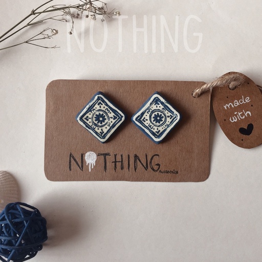 [PK4127-JW-EAR-013055] kashikari tile earrings