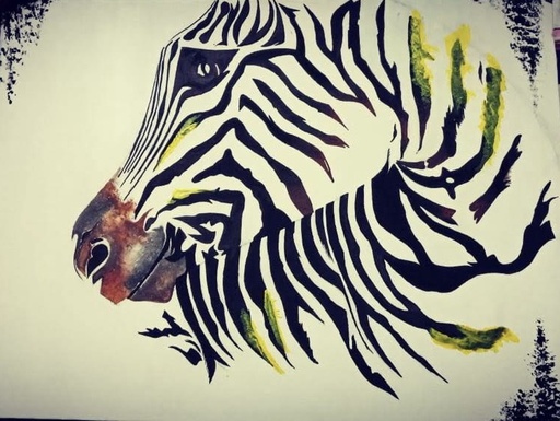 [PK4363-AR-ACR-013247] Zebra Painting