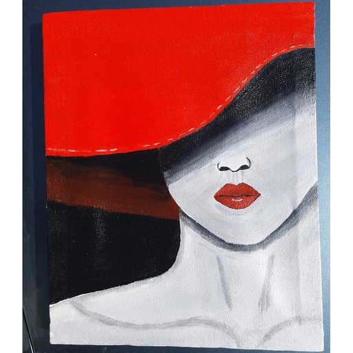 [PK4381-AR-ACR-013724] Lady In The Red Hat