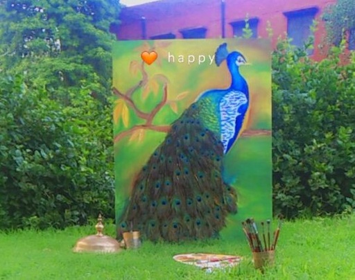 [PK4471-AR-OIL-013744] Peacock