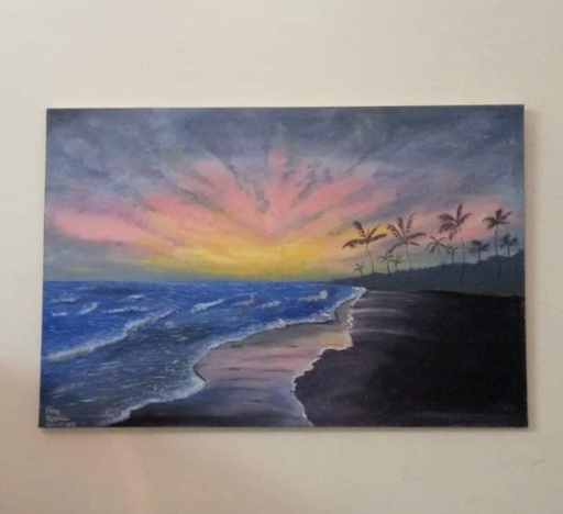 [PK3966-AR-OIL-013765] Sea Side Oil Painting